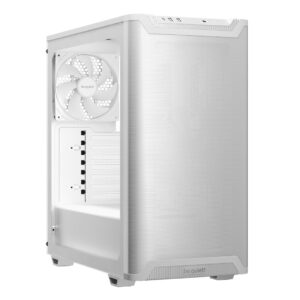 be quiet! Pure Base 501 Blanc | Boîtier PC vitré, Mini ATX / Micro ATX / ATX, 2 ventilateurs Pure Wings 3 140 mm PWM