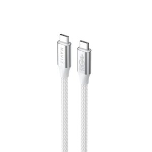 Havit CB6290 - Cable USB tipo C a USB tipo C, 1 m (blanco/gris)