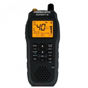 President Randy ASC AM/FM CB Radio portable noire