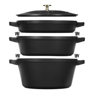 Staub La Cocotte 4,2 L Rond Fonte Plat à cuisson