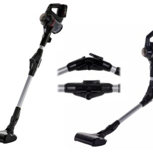 Bosch BBS712A aspirateur balai et balai électrique Sans sac 0,3 L Noir, Acier inoxydable