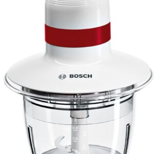 Bosch MMRP1000 hachoir électrique 0,8 L 400 W Rouge, Transparent, Blanc