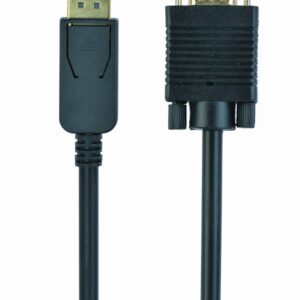 Gembird CCP-DPM-VGAM-6 câble vidéo et adaptateur 1,8 m VGA (D-Sub) DisplayPort Noir