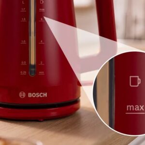 Bosch TWK3M124 bouilloire 1,7 L 2400 W Rouge