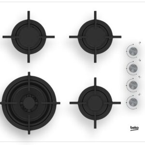 Beko HILW64122SW plaque Blanc Intégré 60 cm Gaz 4 zone(s)