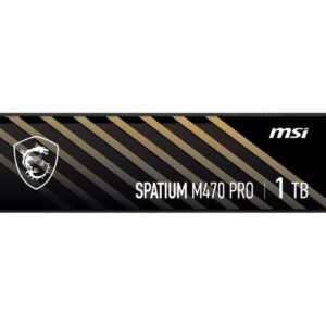 MSI Spatium M470 PRO PCIe 4.0 NVMe M.2 1TB 1 To PCI Express 4.0 3D NAND