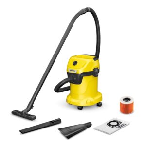 Aspirateur universel KARCHER WD 3 V-17/4/35 + buses 17 l 1000 W (1.628-124.0) Noir, Jaune