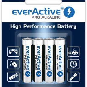Piles alcalines AAA / LR03 everActive Pro - 4 pièces (blister)