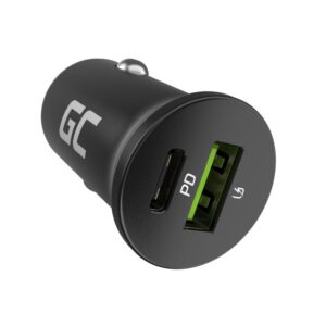 Chargeur de voiture Green Cell GC PowerRide Nano38 38W 6A 1x USB-C 1x USB-A