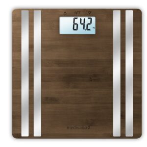 Medisana BS 552 Rectangle Bambou, Argent Pèse-personne électronique
