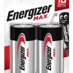 Energizer Max 426827 Pile D LR20, 2 pièces, Eco pack
