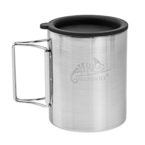 Helikon Mug thermique avec couvercle 250 ml Argent, Noir