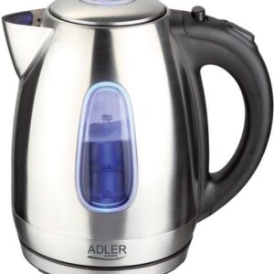 Adler AD 1223 bouilloire 1,7 L Noir, Acier inoxydable 2200 W