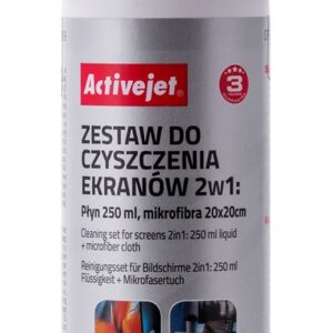 Activejet Kit de nettoyage d'écran 2in1 250 ml/20x20 cm