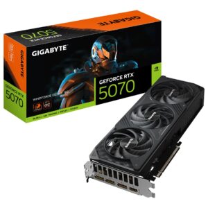 GIGABYTE GeForce RTX 5070 WINDFORCE OC SFF 12G Carte Graphique - 12Go GDDR7, 192 bits, PCI-E 5.0, 2542 MHz Core Clock, 3 x DP 2.1a, 1 x HDMI 2.1b, NVIDIA DLSS 4, GV-N5070WF3OC-12GD