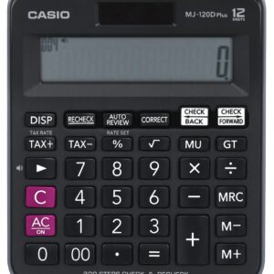Casio MJ-120D Plus calculatrice Bureau Calculatrice basique Noir
