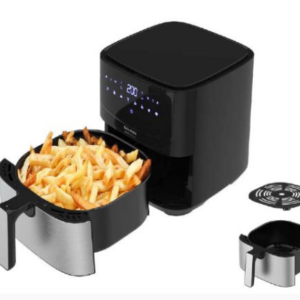 Taurus AF1450XD Unique 5 L Autonome 1450 W Friteuse d’air chaud Noir, Acier inoxydable