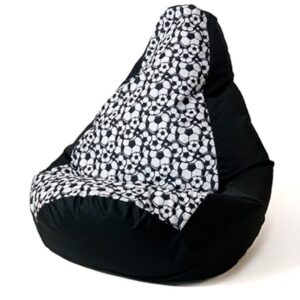 Sac Sako pouffe impression poire boule noire L 105 x 80 cm