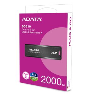 ADATA SC610 lecteur USB flash 2 To USB Type-A 3.2 Gen 2 (3.1 Gen 2) Noir