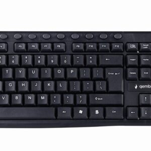 Gembird KB-UM-107 Clavier multimédia, noir, disposition américaine