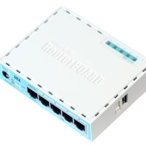 Mikrotik RB750GR3 Routeur connecté Gigabit Ethernet Turquoise, Blanc