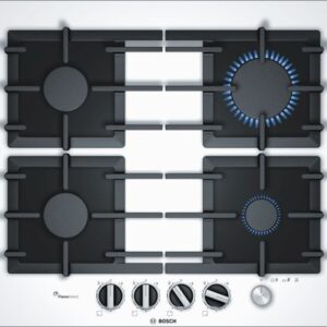 Bosch Serie 6 Gas cooktop PPP6A2M90 4 fields white color Blanc Intégré (placement) 60 cm Gaz 4 zone(s)