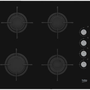 Beko HILG64120S plaque Noir Intégré 60 cm Gaz 4 zone(s)