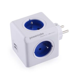 Allocacoc PowerCube Original USB (E) multiprise 4 sortie(s) CA Bleu, Blanc