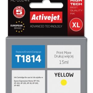 Activejet Encre AE-1814N (remplacement Epson 18XL T1814; Suprême; 15 ml; jaune)